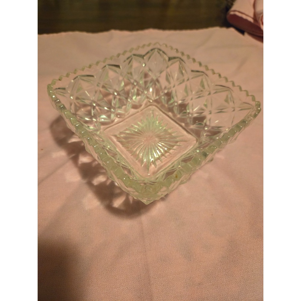 imperial glass diamond block pattern bowl
